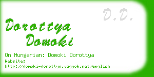 dorottya domoki business card